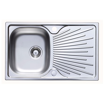 Astracast Sunrise 1 Bowl Stainless Steel Compact 800mm Sink & Drainer 