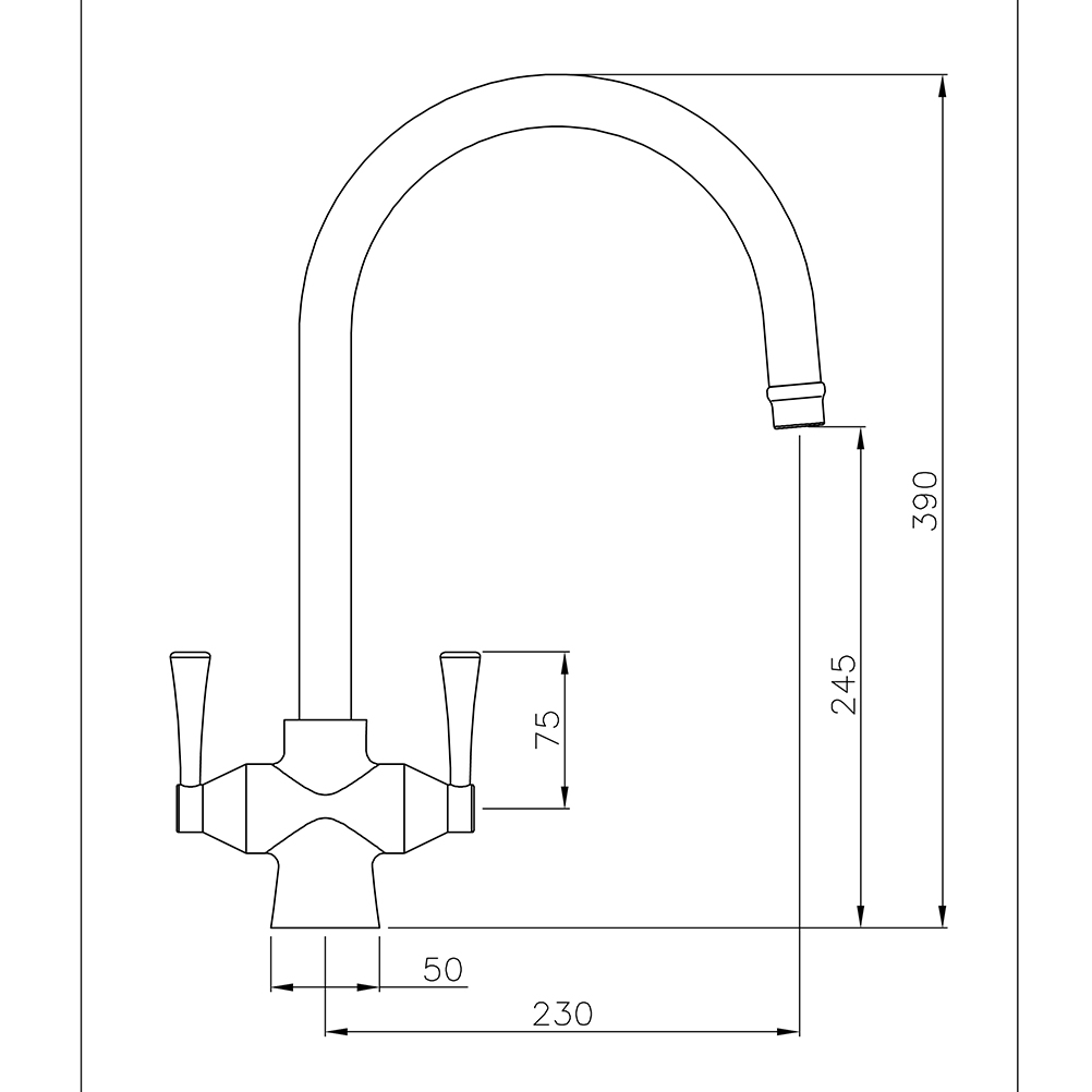 Abode Gosford Aquifier Filtered Water Mono Kitchen Mixer - Chrome