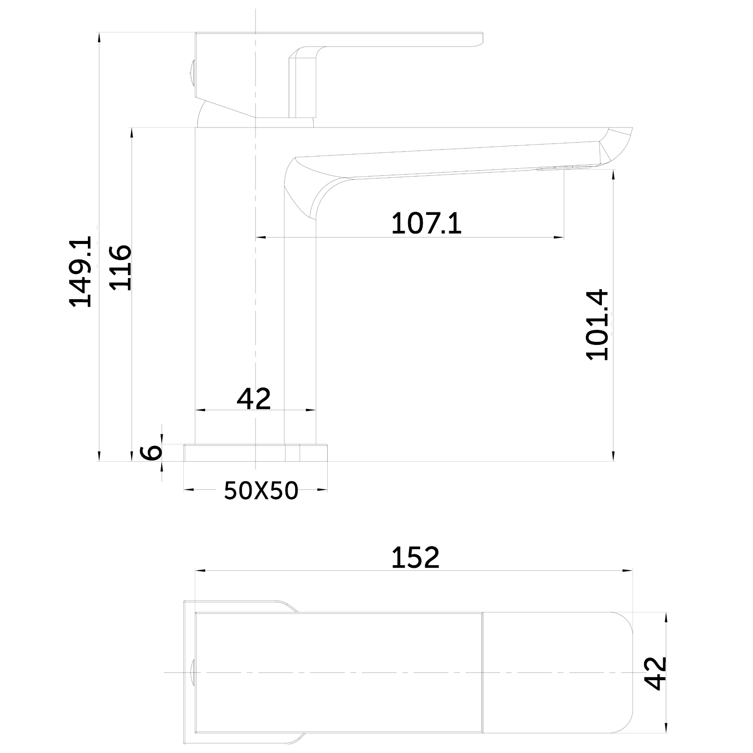 Harbour Status Basin Mixer Tap & Waste - Matt Black