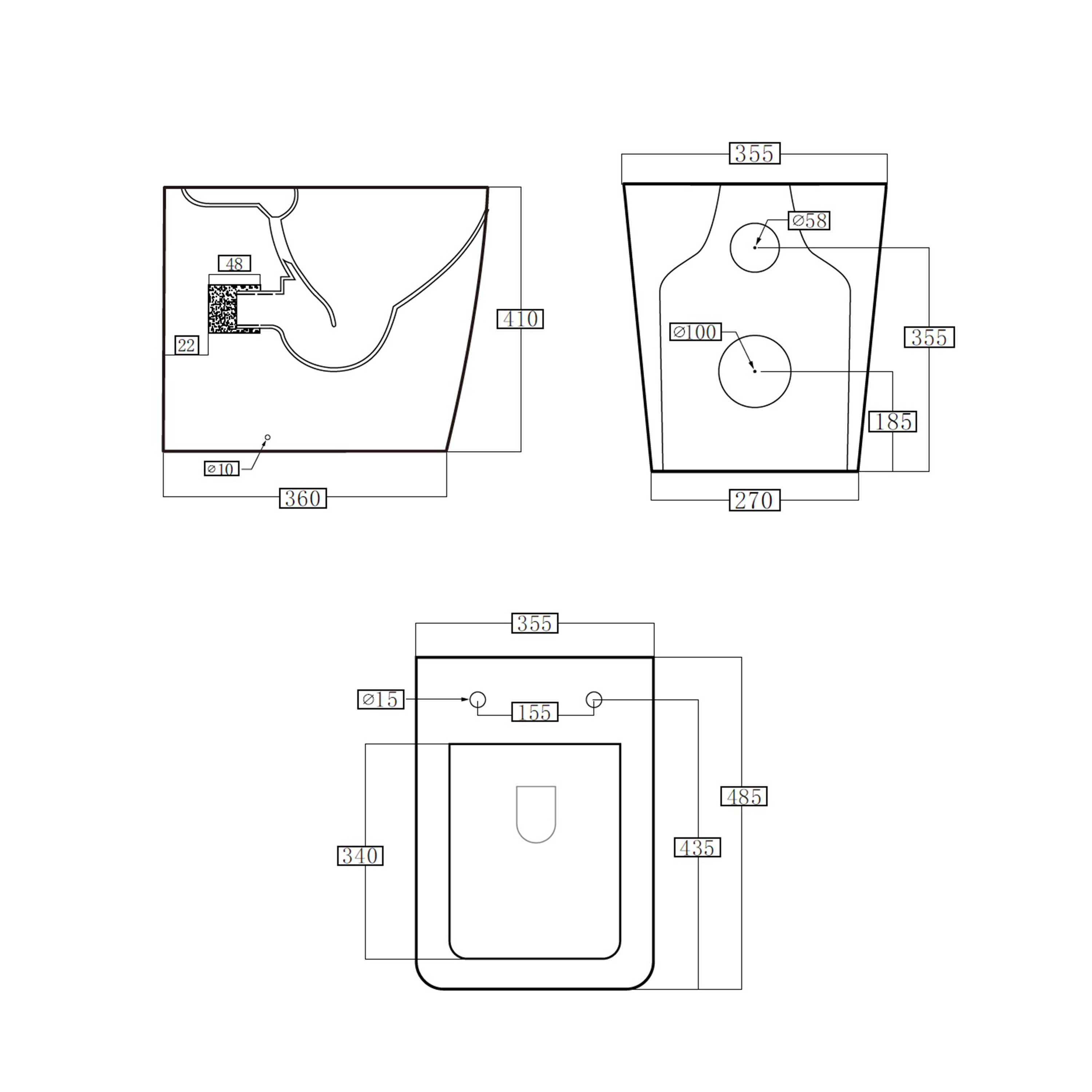 Harbour Unity Rimless Back to Wall Toilet & Soft Close Seat