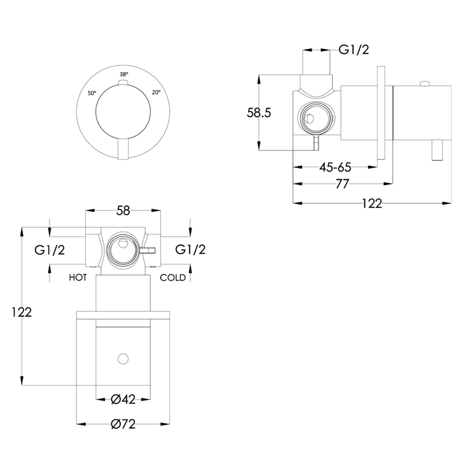 VOS Douche Thermostat