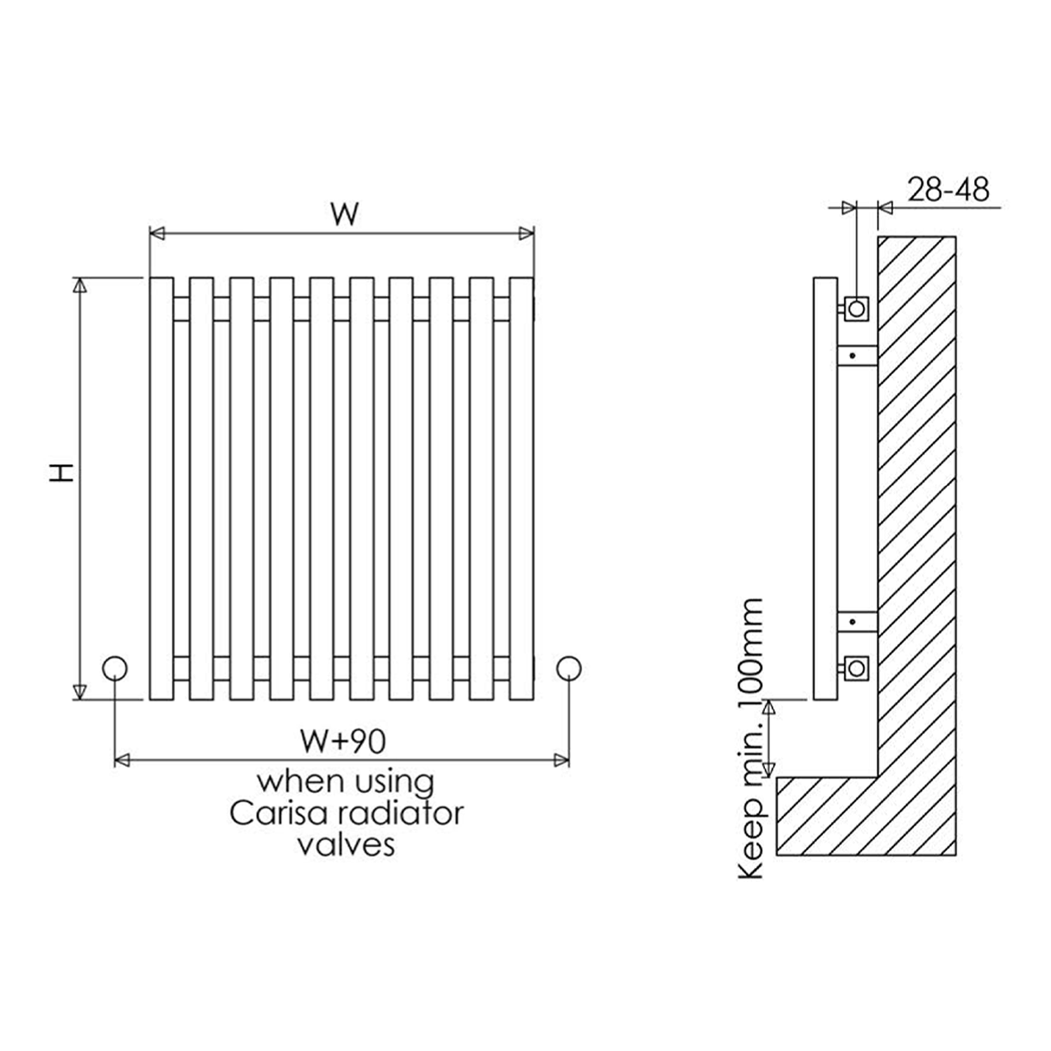 Carisa Zara Horizontal Designer Radiator