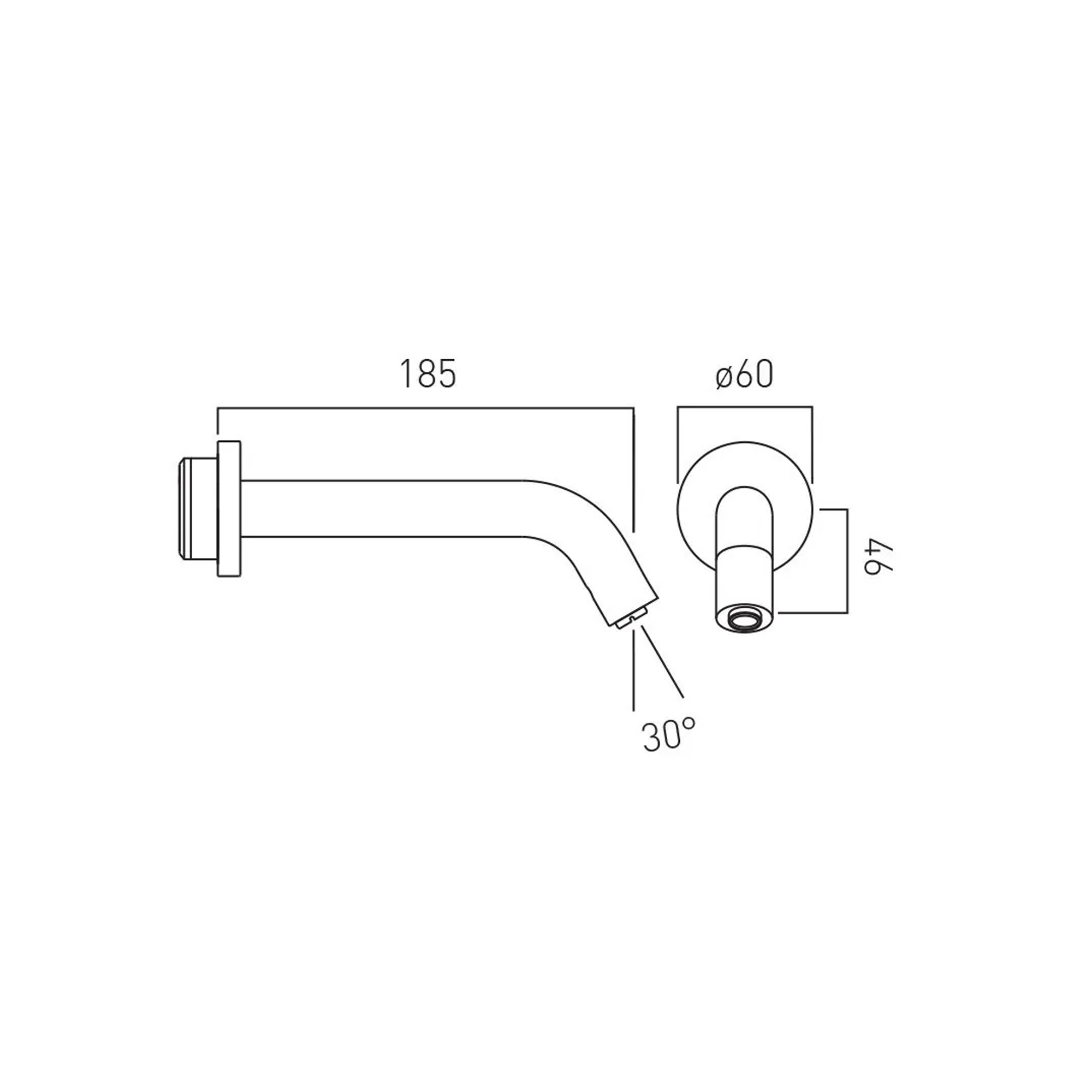 Vado Individual Infra-Red Wall Mounted Spout