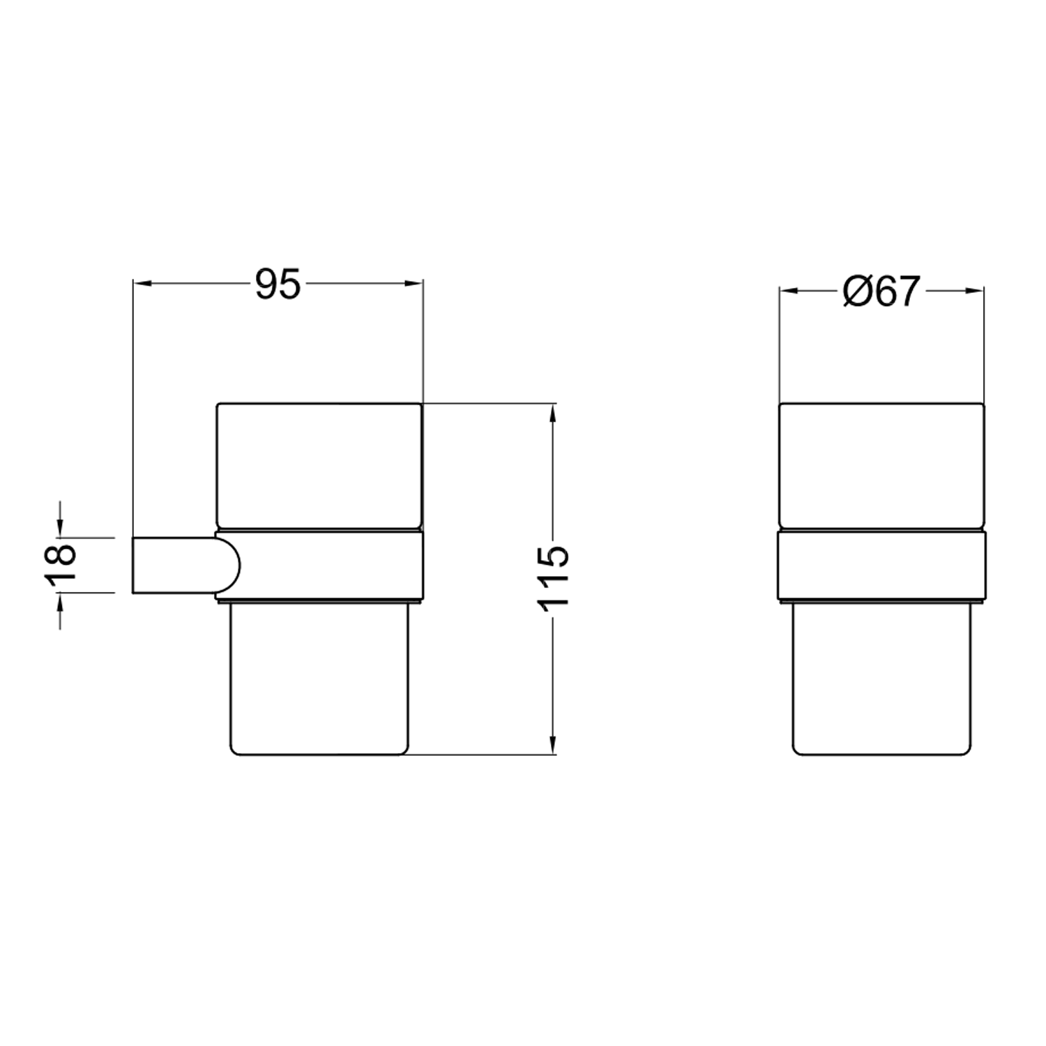 Crosswater MPRO Tumbler & Holder