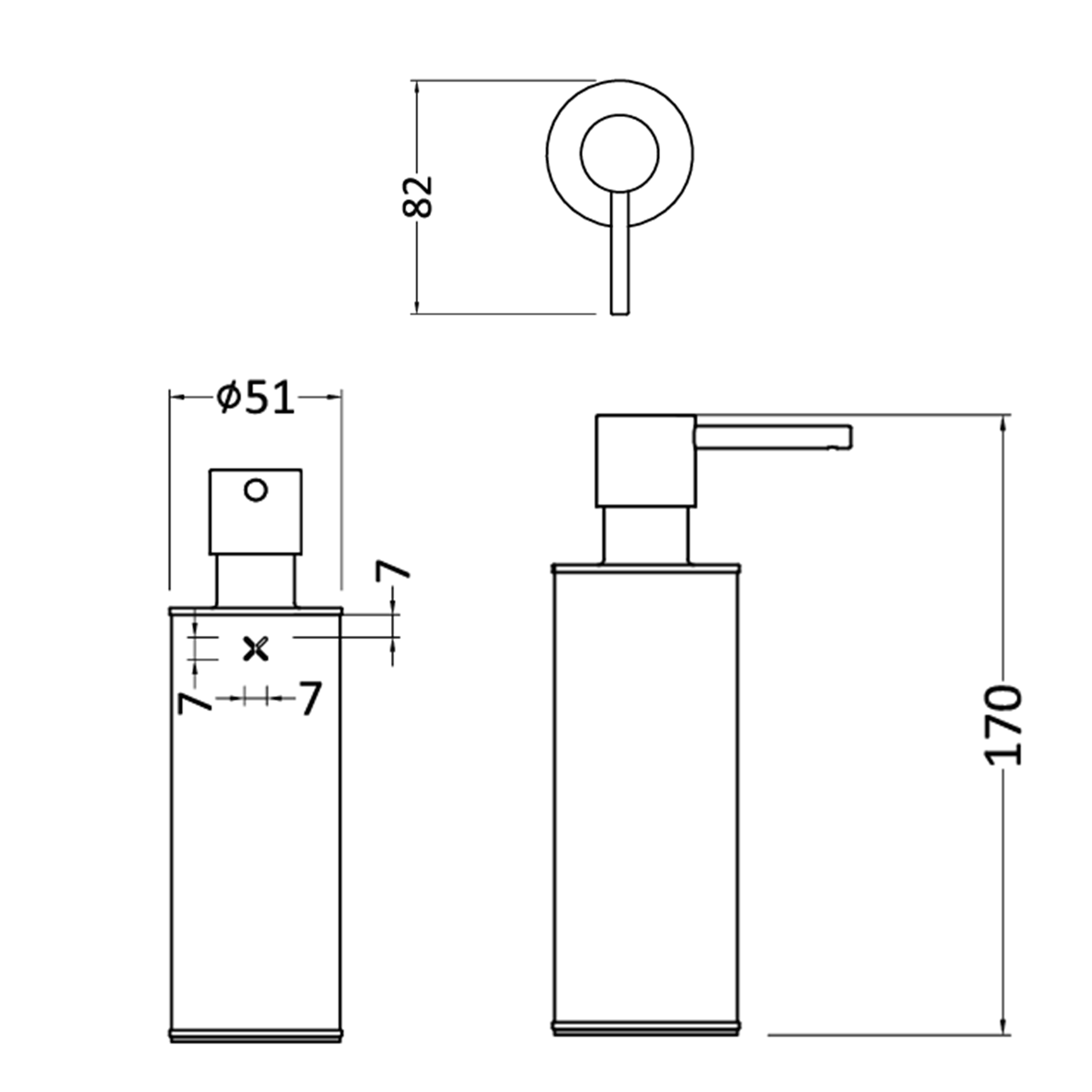 Crosswater MPRO Freestanding Soap Dispenser