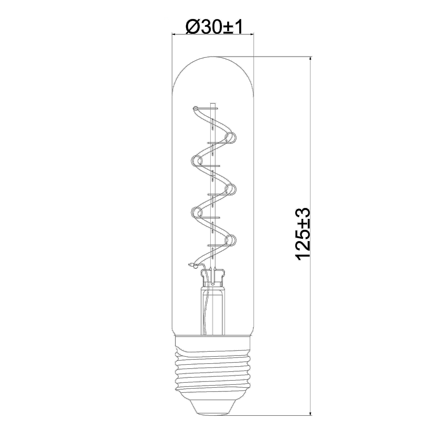 Butler & Rose E27 Tubular Filament 4W LED Bulb