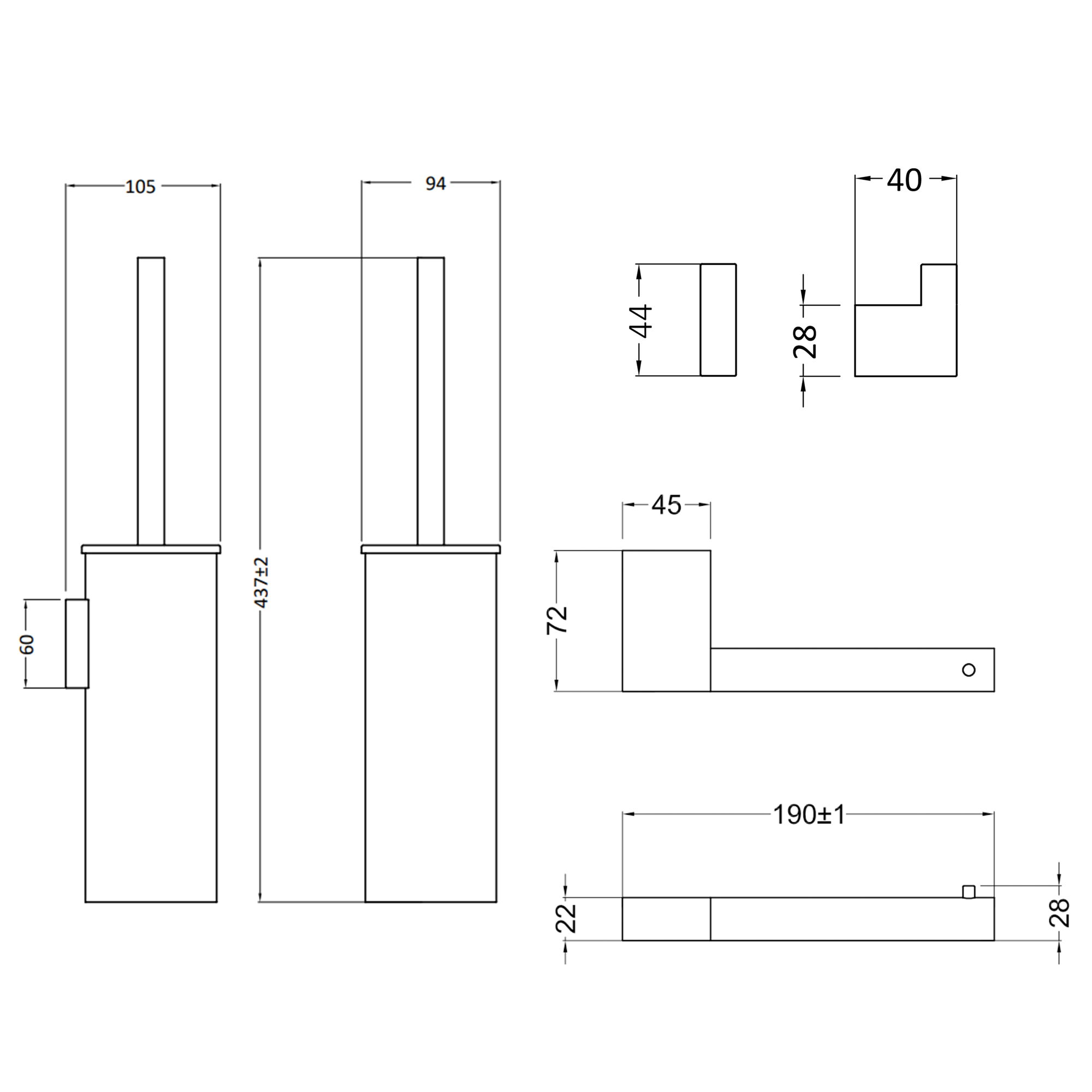 Crosswater MPRO Bathroom Accessory Pack