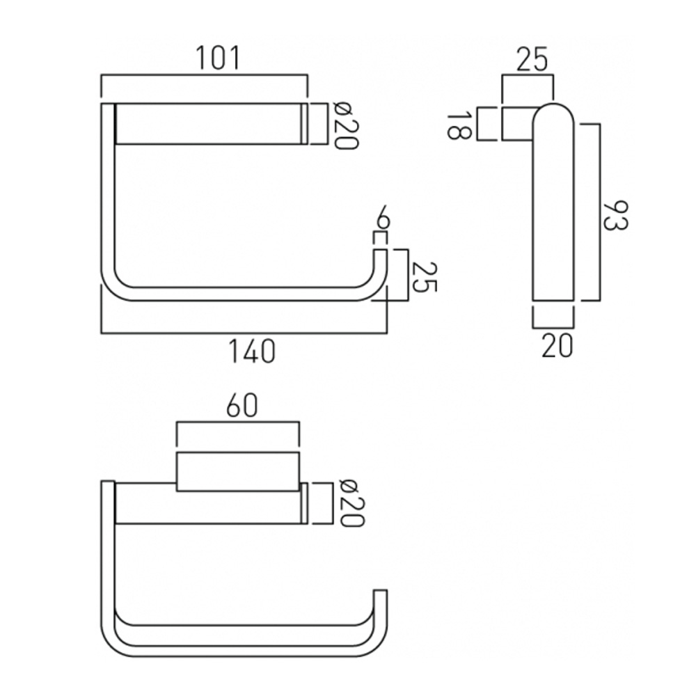Vado Infinity Toilet Roll Holder
