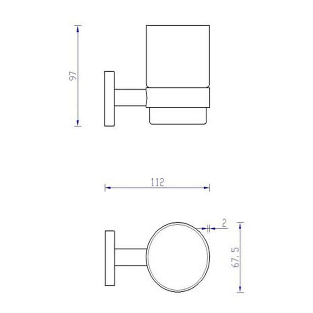 Inox Brushed Stainless Steel Tumbler & Holder
