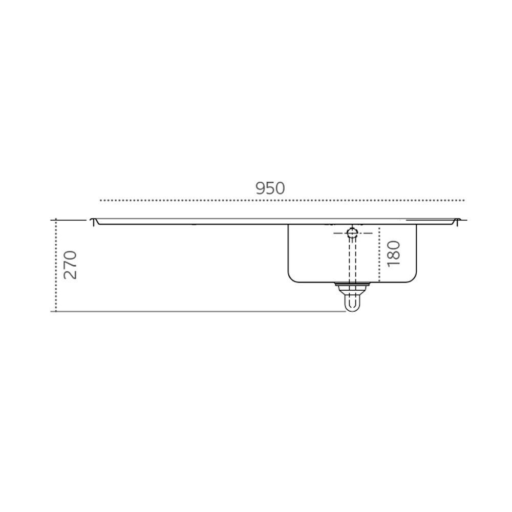 Leisure Lexin Satin Stainless Steel Single Bowl Kitchen Sink with Left Hand Drainer - 950 x 508mm
