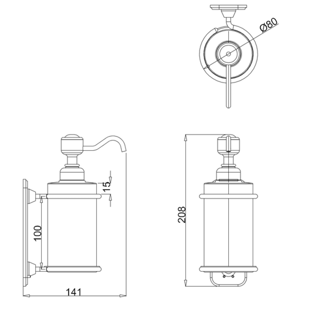 Burlington Wall Mounted Single Soap Dispenser