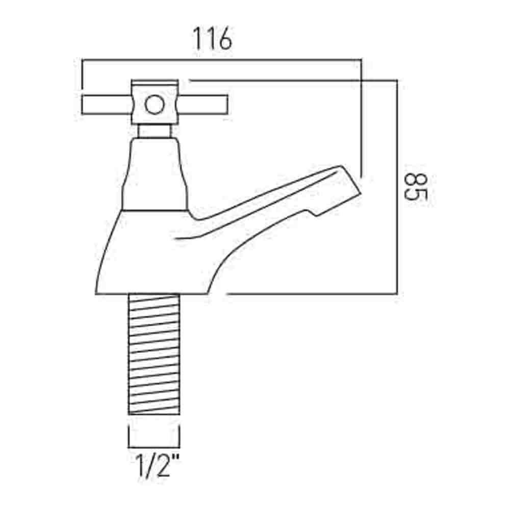 Vado Vecta Basin Pillar Taps