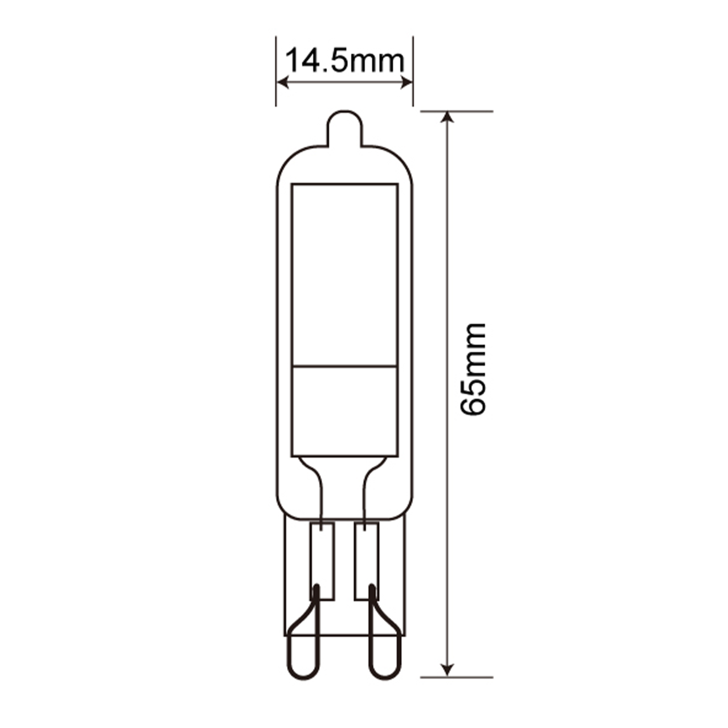 G9 Clear Glass Warm White 4W LED Bulb