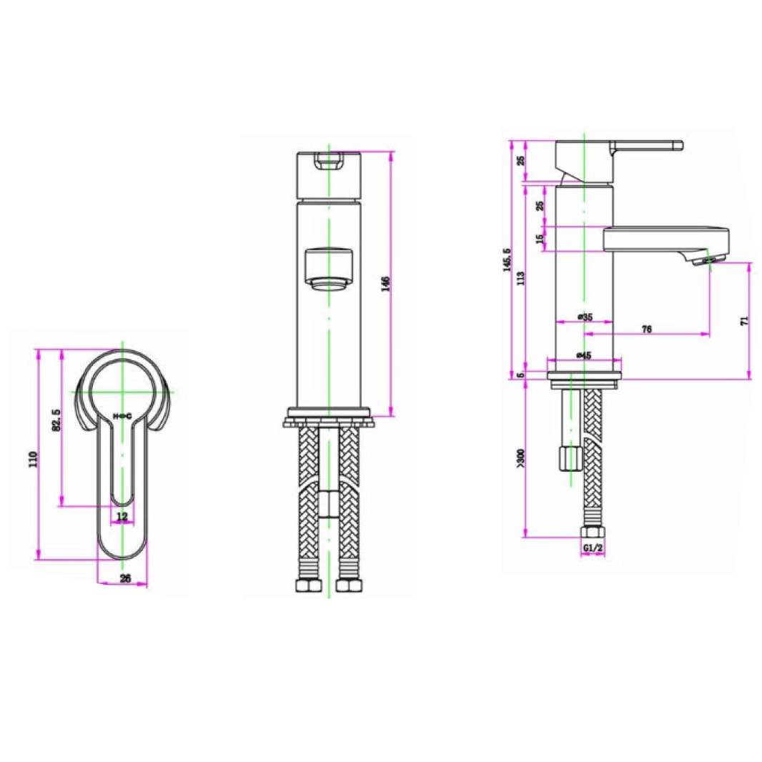 Sagittarius Plaza Pair of Basin Taps