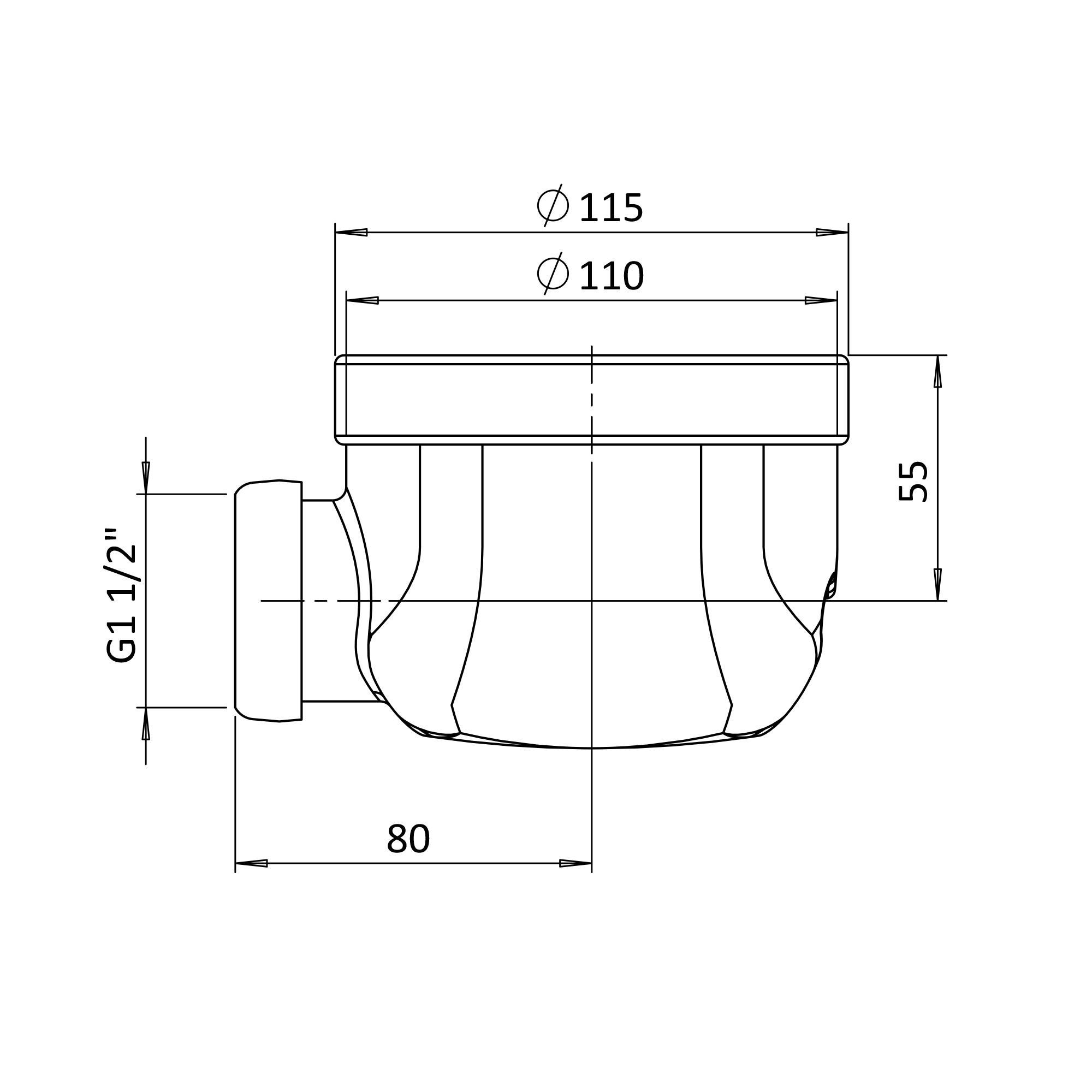 Crosswater Vito Shower Tray Waste