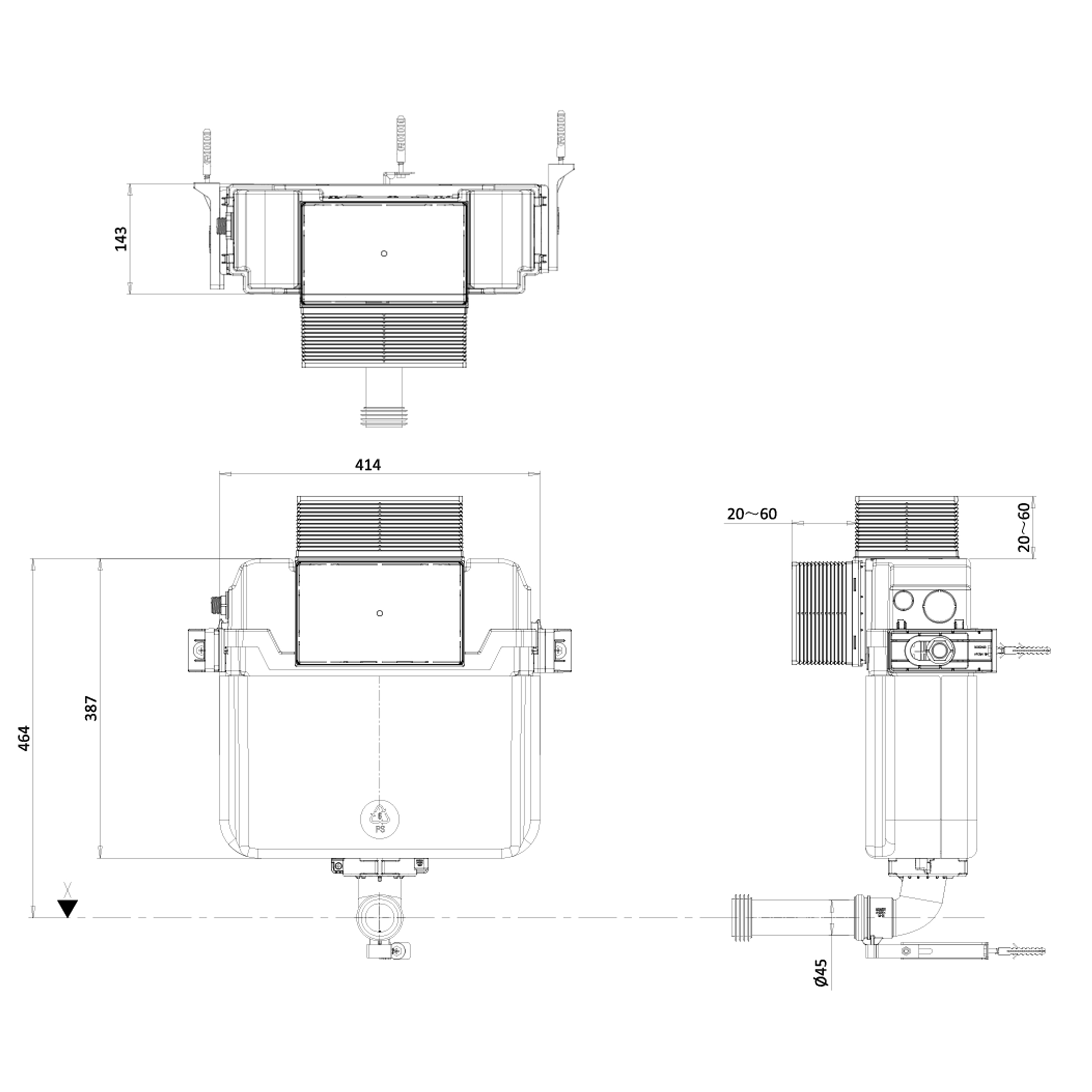Crosswater Standard Height Concealed Cistern