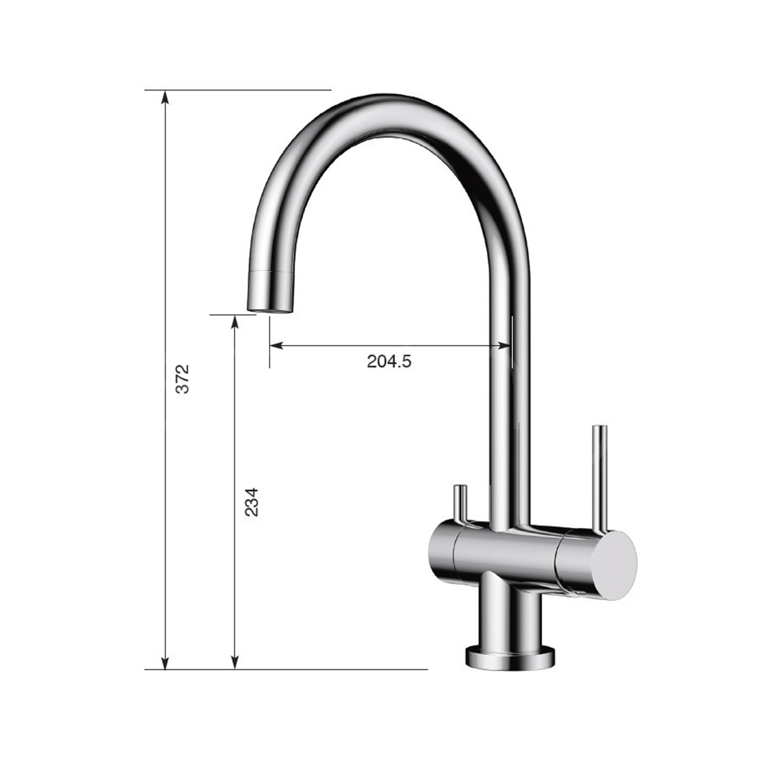 Clearwater Neso Filtered Mono Kitchen Mixer with Ultrapure Cartridge