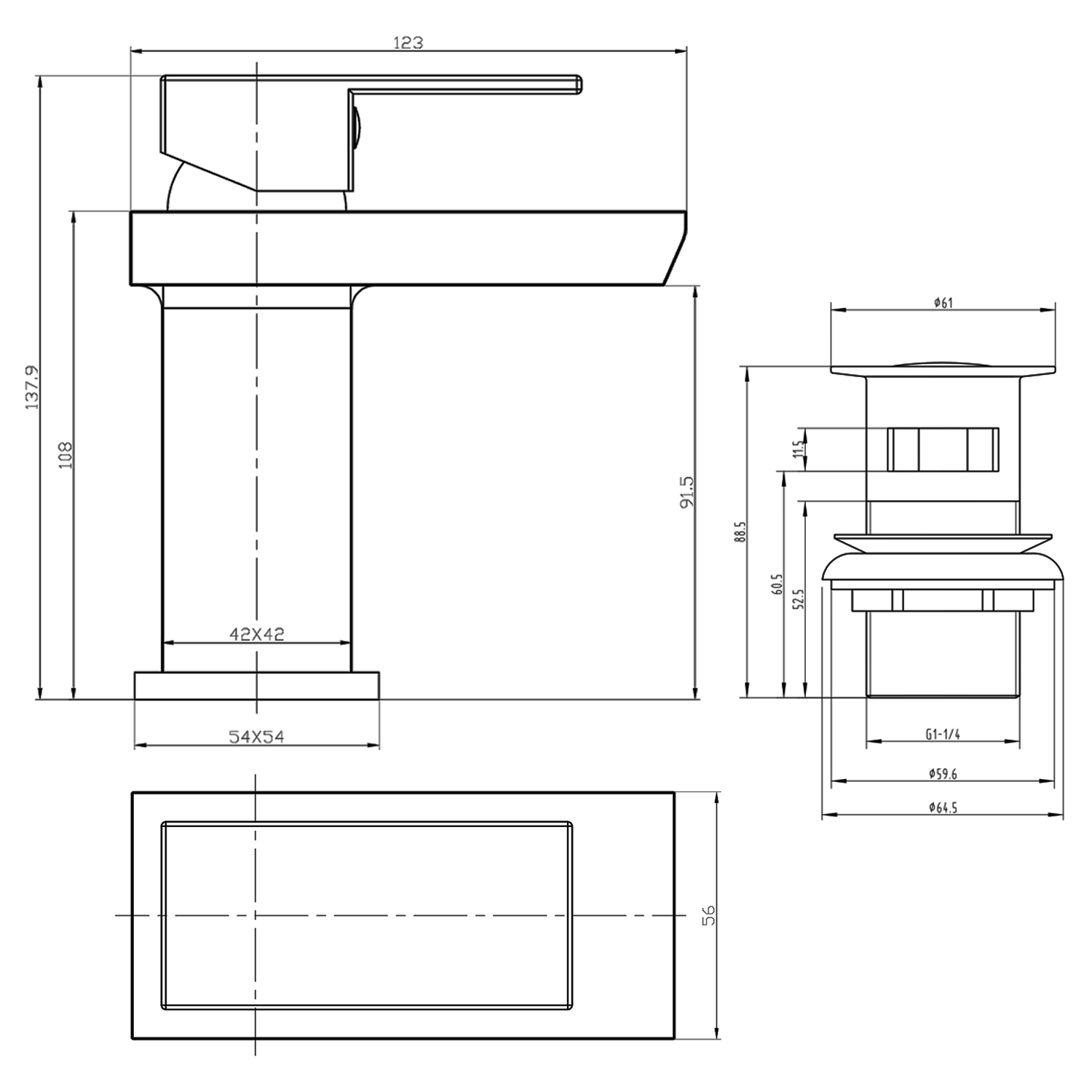 Vellamo Relate Basin Mixer Tap & Waste