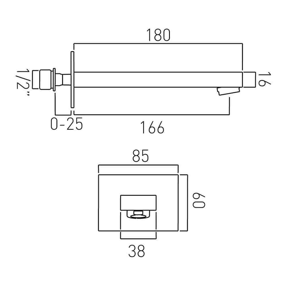 Vado Notion Wall Mounted Spout