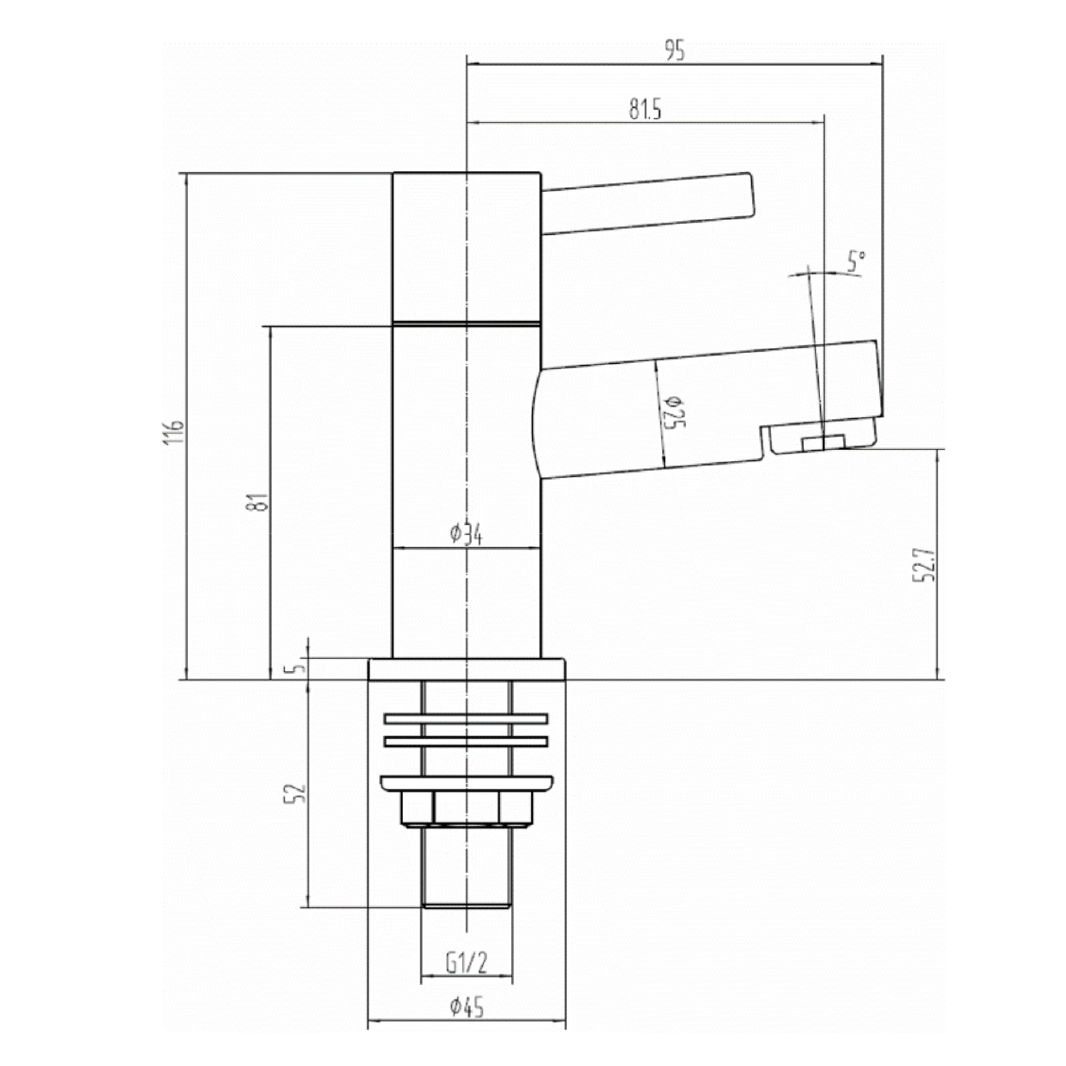 Sagittarius Piazza Pair of Bath Taps