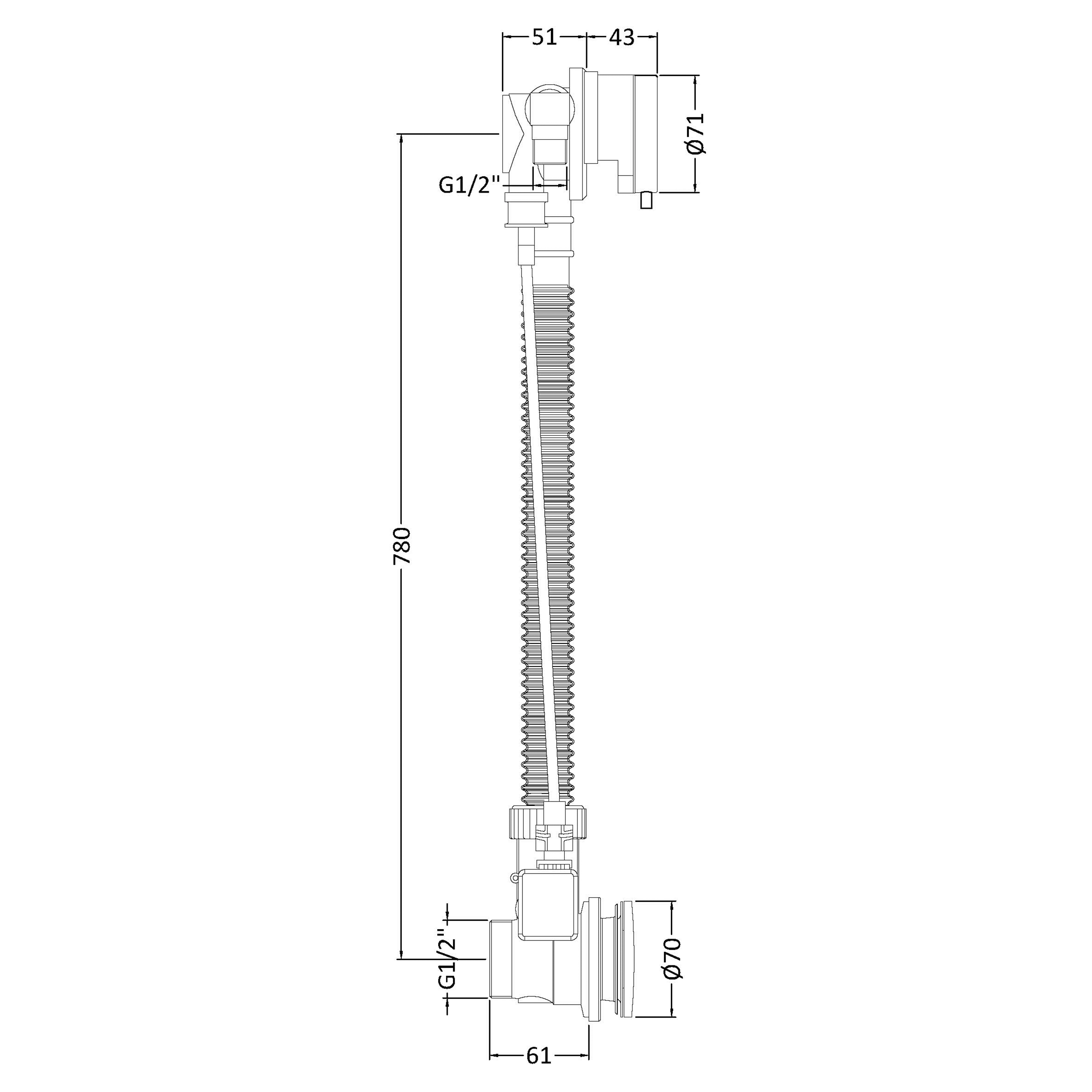 nuie Freeflow Bath Filler With Pop-Up Waste & Overflow
