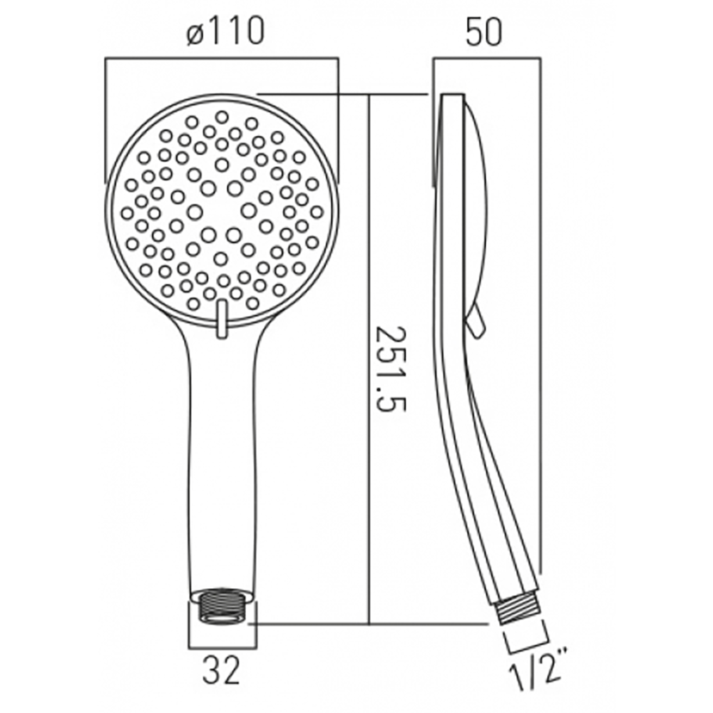Vado Atmosphere Air Injection Multi Function Shower Handset