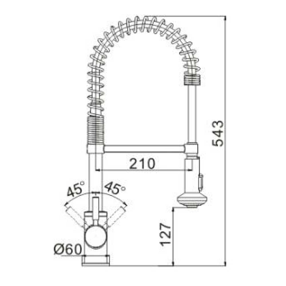 Sagittarius Trieste Kitchen Sink Mixer with Pullout Spray