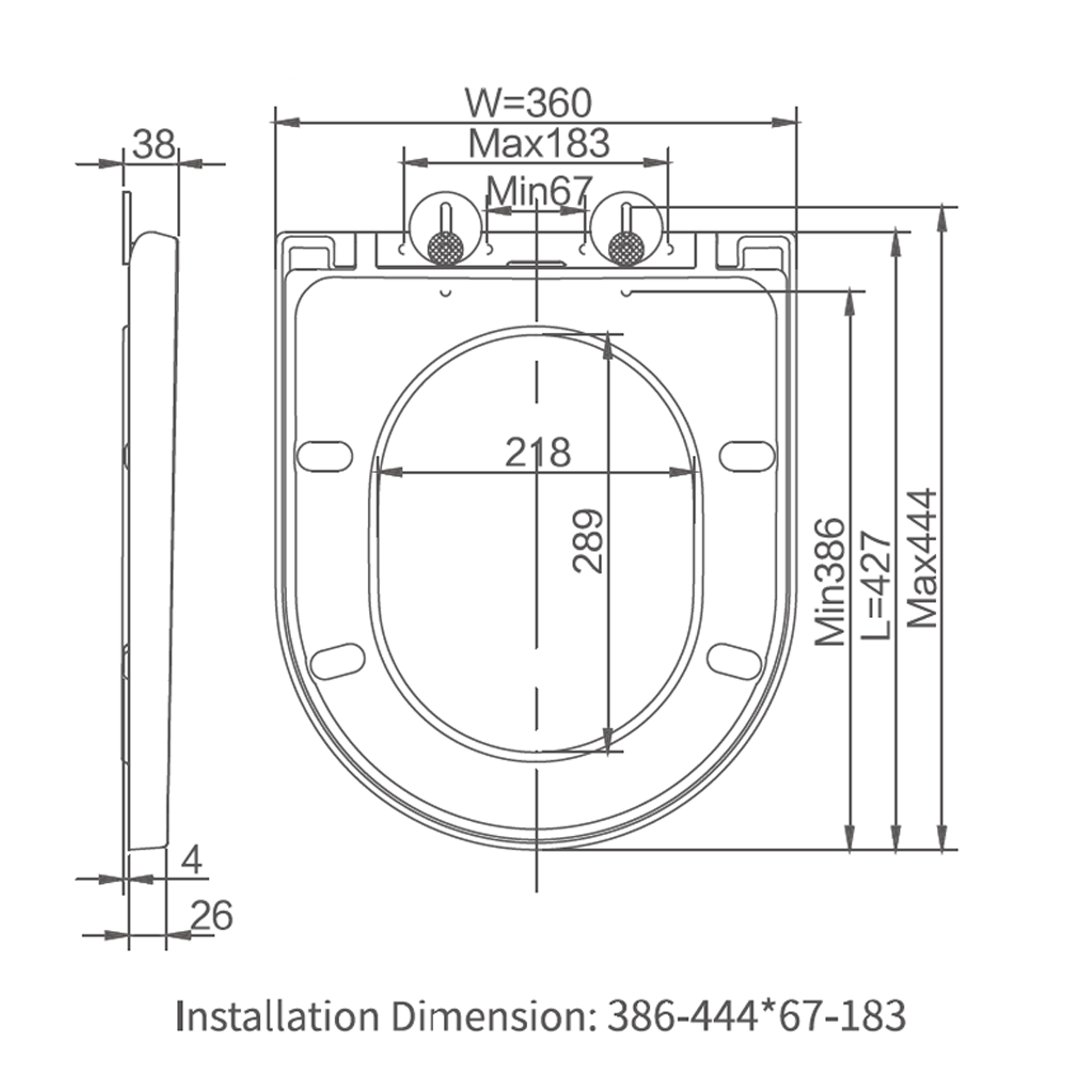 Harbour Soft Close Round Wrap Over Toilet Seat With Quick Release Hinges