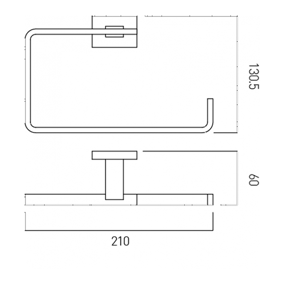 Vado Level Wall Mounted Towel Ring