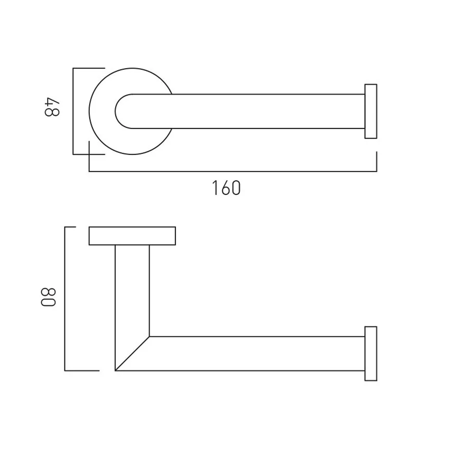 Vado Individual Spa Knurled Toilet Roll Holder