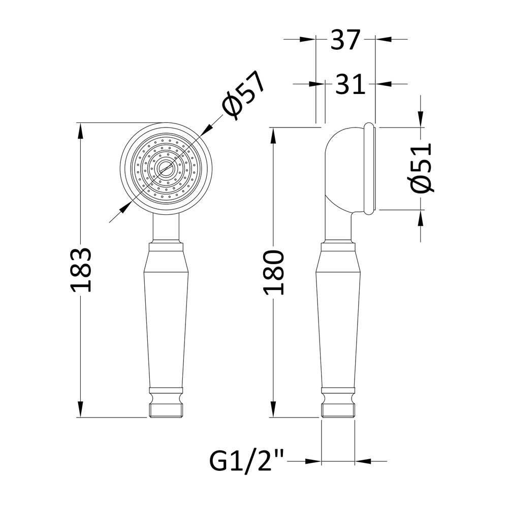 nuie Small Traditional Handset