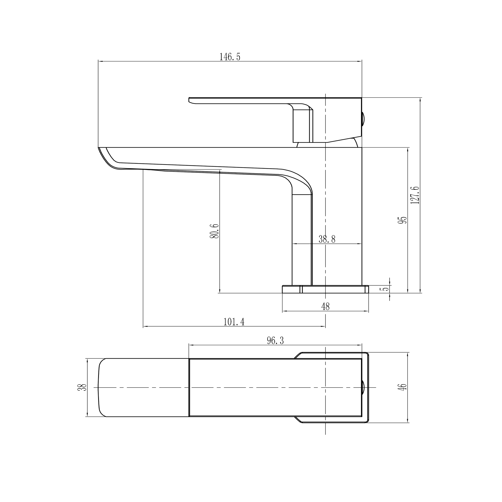Harbour Status Mini Mono Basin Mixer Tap with Slotted Click Clack Basin Waste