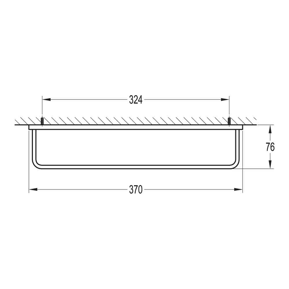 Flova Sofija Single Bar Towel Rail - 370mm