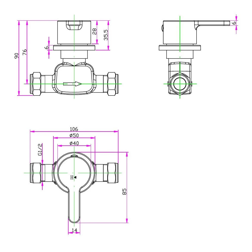 Sagittarius Plaza Pair of Deck Mounted Side Valves