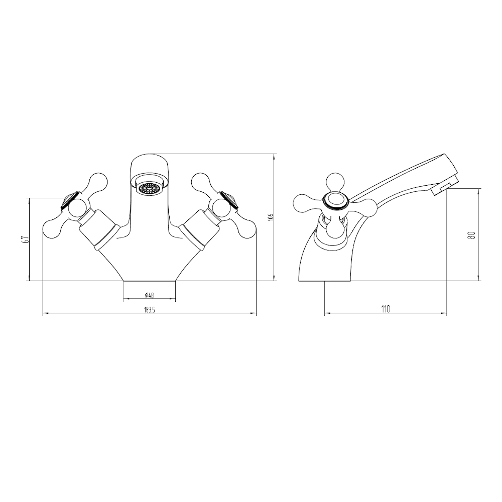Butler & Rose Carlton Mono Basin Mixer With Waste