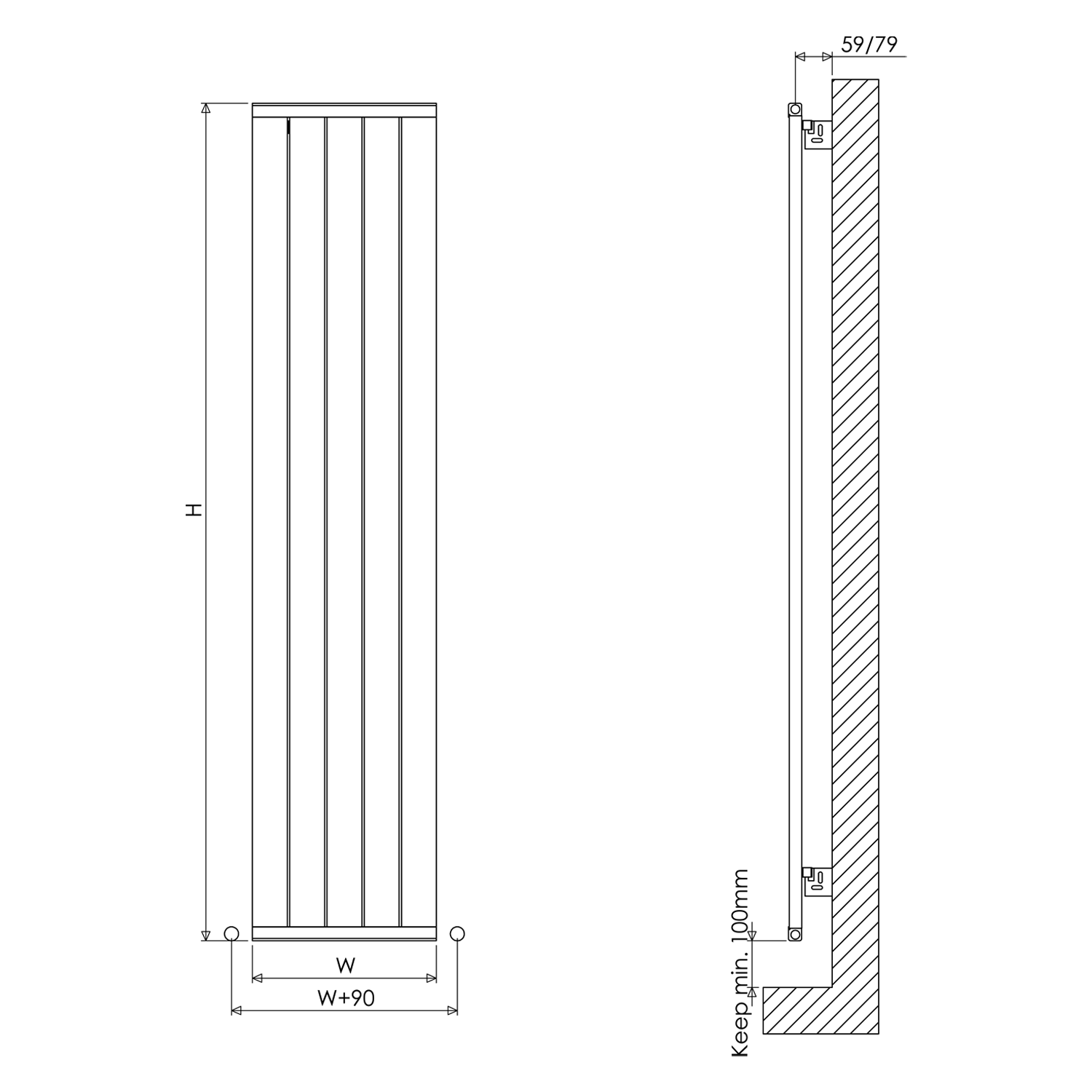 Carisa Mack Horizontal Aluminium Radiator