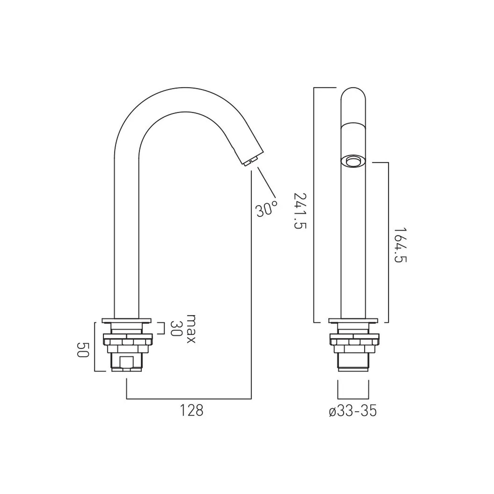 Vado Individual Infra-Red Deck Mounted Spout Mono Basin Mixer Tap