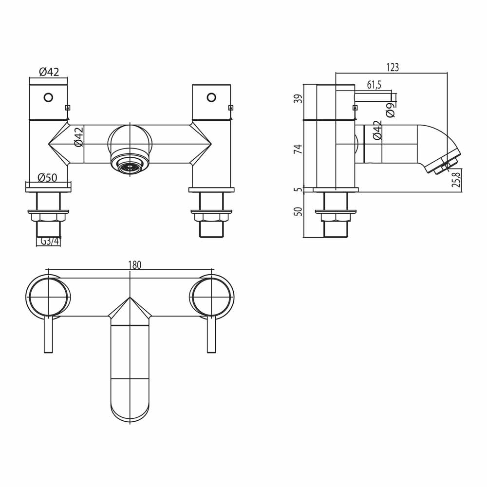 Sagittarius Ergo Bath Shower Mixer & No1 Kit