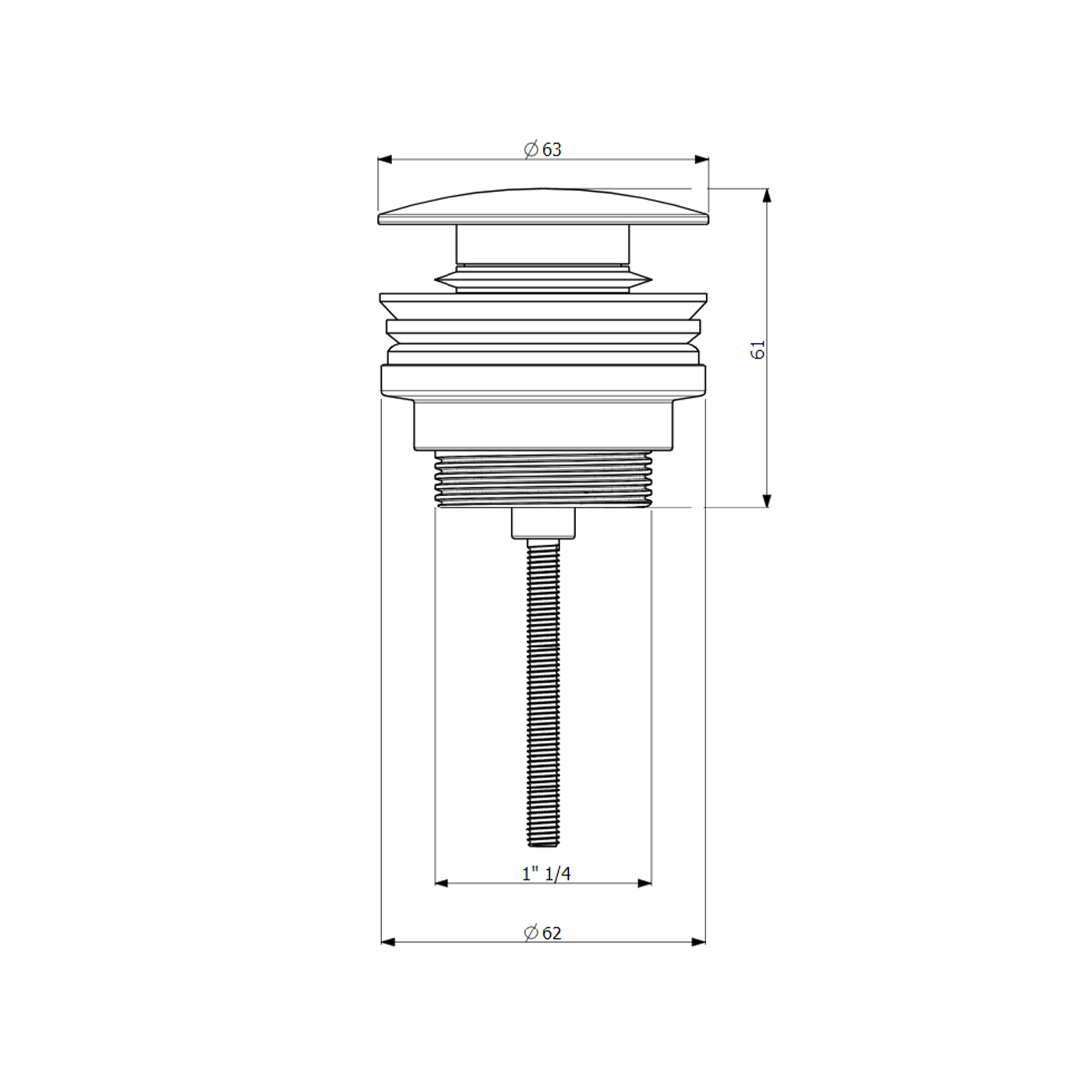 Villeroy & Boch Universal Click Clack Basin Waste