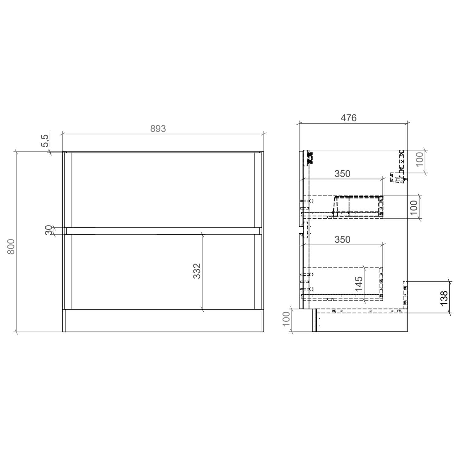 Drench Origin 900mm Floorstanding Vanity Unit & Countertop