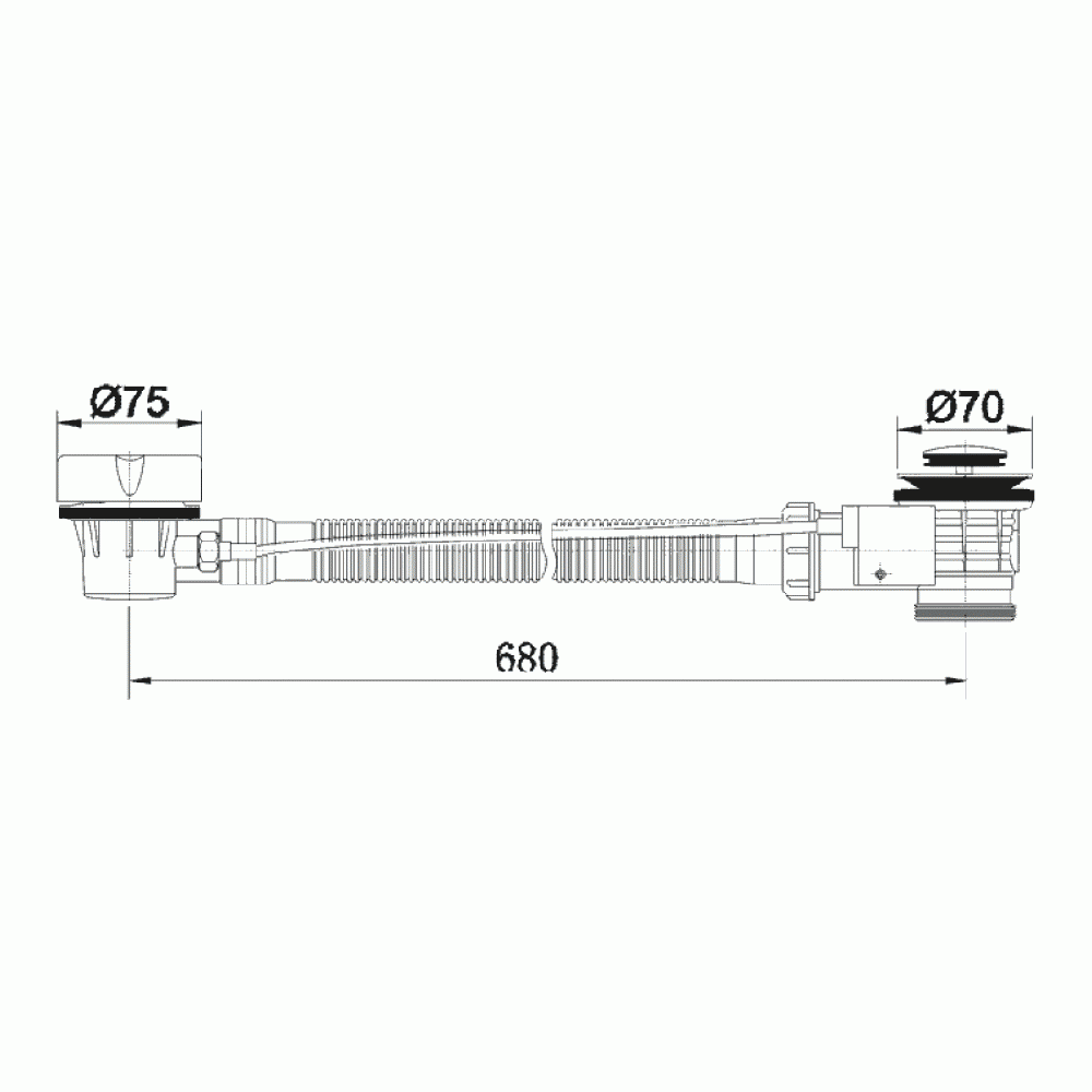 Imex Bath Pop Up Waste - Chrome