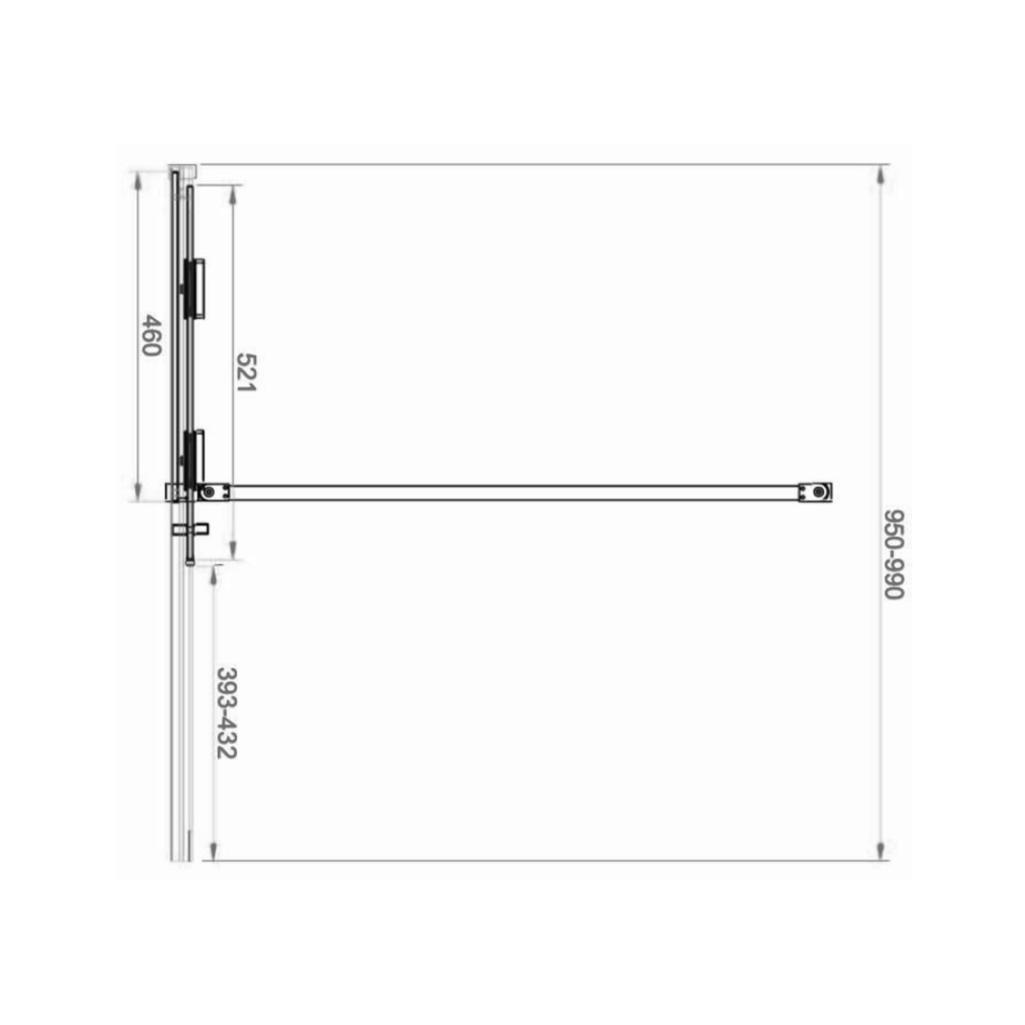 Harbour Momentum 8mm Easy Clean 2m Tall Sliding or Wetroom Shower Door & Optional Side Panel - Brushed Brass