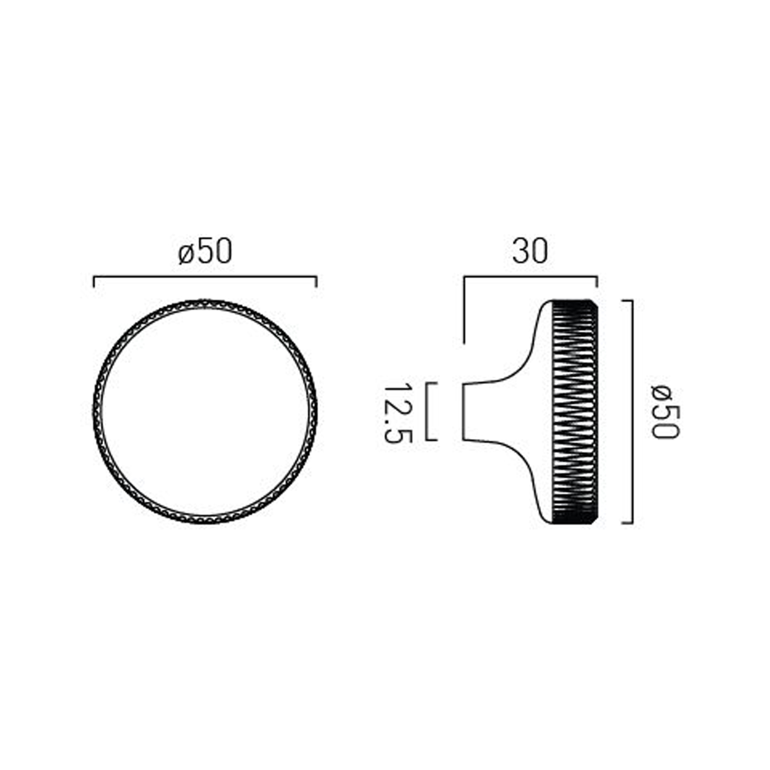 Vado Safari Fluted Furniture Knob Handle