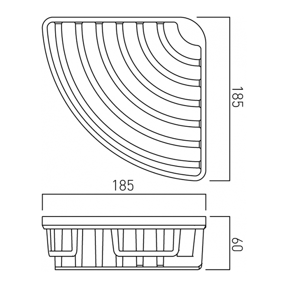 Vado Wall Mounted Removable Corner Basket