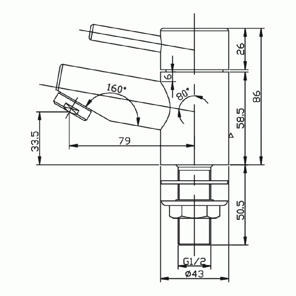 Vellamo Curvo Basin Pillar Taps