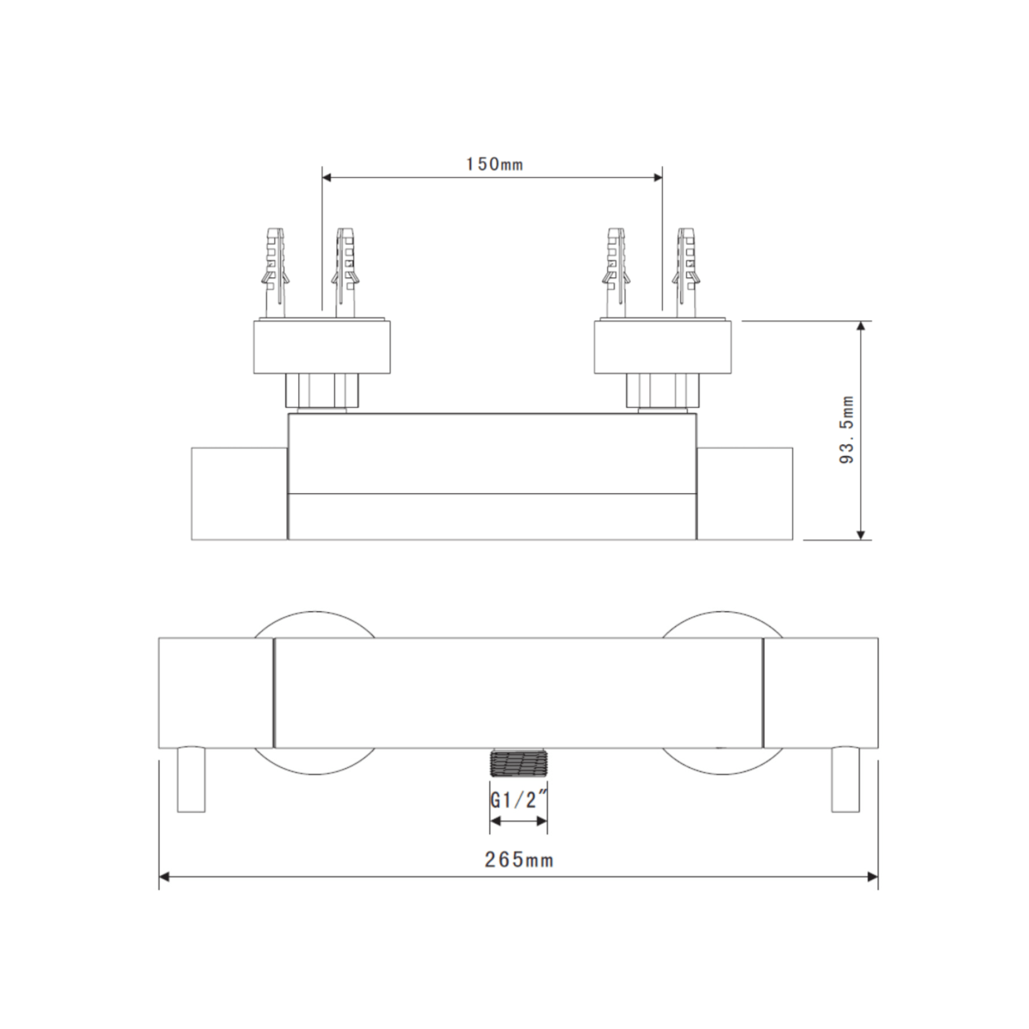 Sagittarius Avant Exposed Thermostatic Shower Valve