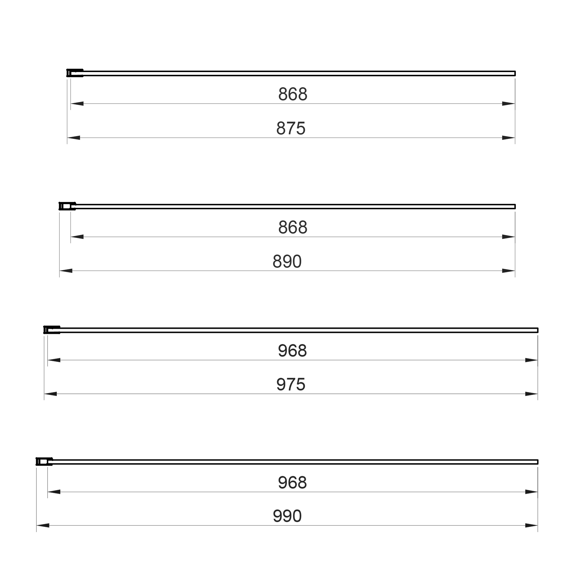 Harbour i8 8mm 2m Tall Easy Clean Wetroom 2 Panel Pack