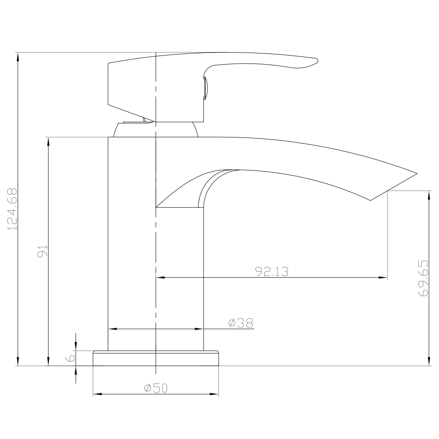 Vellamo Swift Matt Black Mini Basin Mixer Tap & Clicker Waste