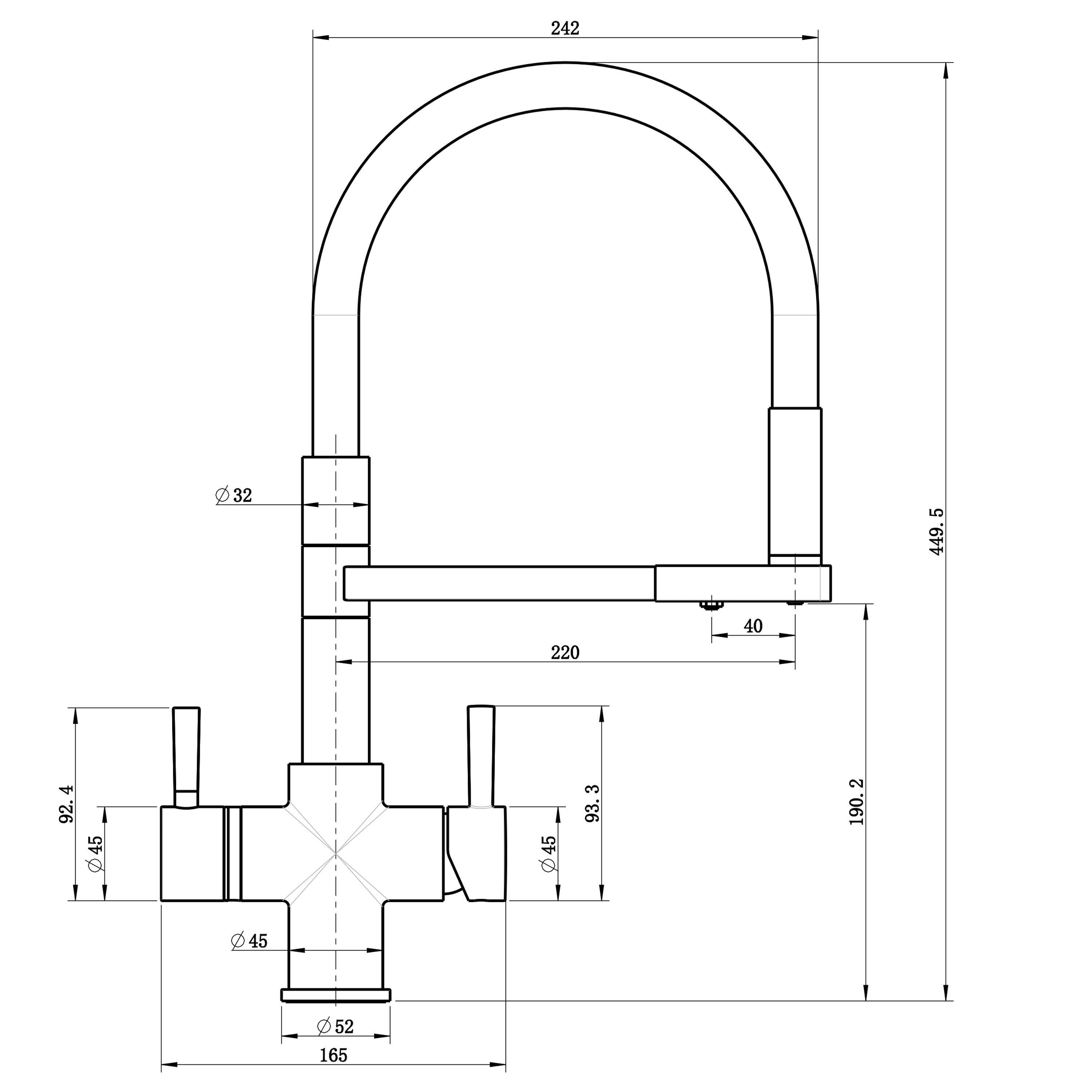 Harbour 4-in-1 Flexi Spout Instant Boiling Water Tap with WRAS-Approved Digital Boiler & Filter