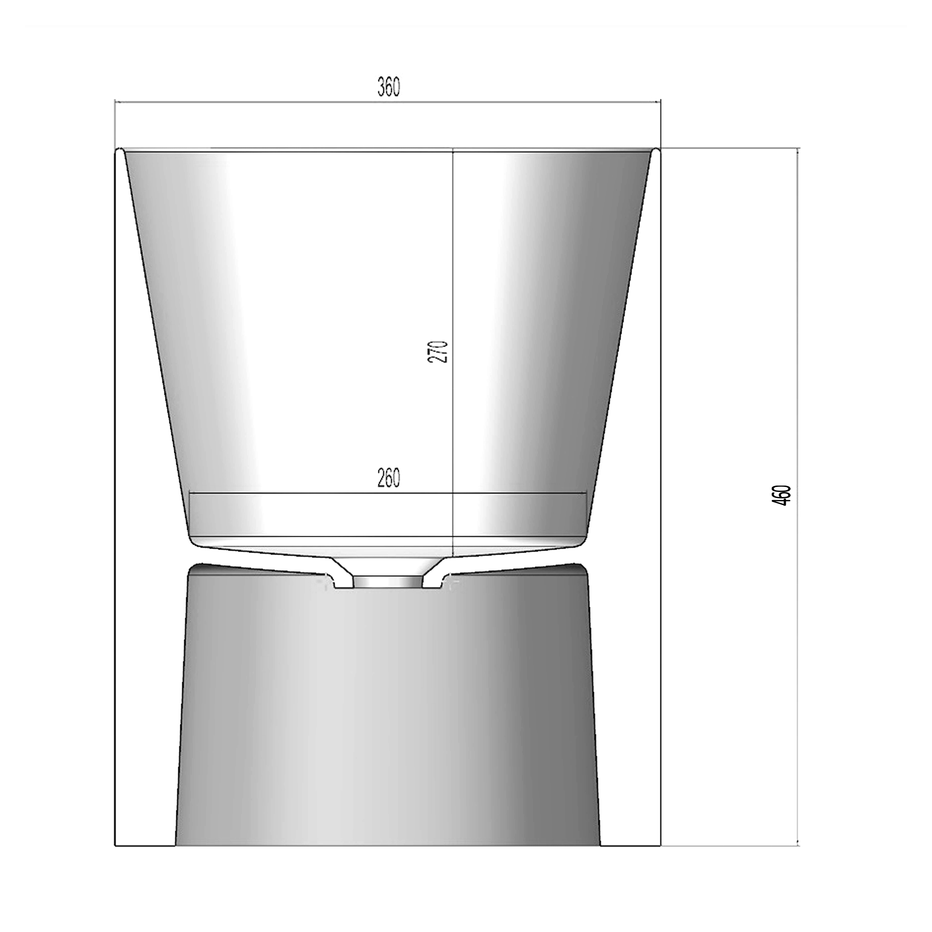 Sophia Tall Round Countertop Basin - 360mm
